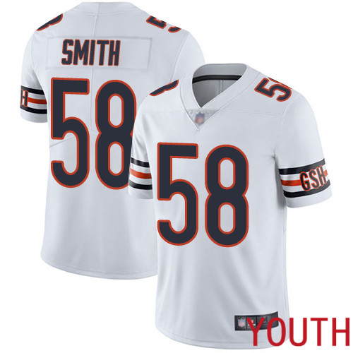 Chicago Bears Limited White Youth Roquan Smith Road Jersey NFL Football #58 Vapor Untouchable